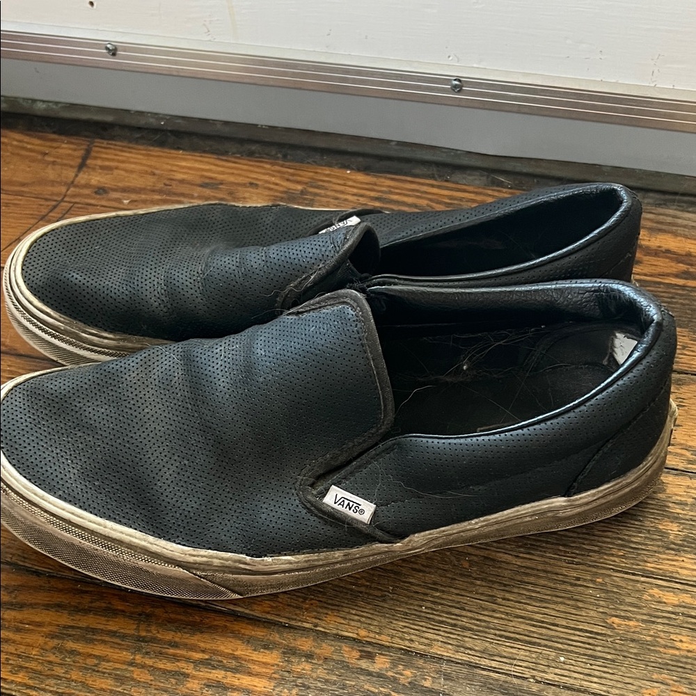 Vans Men's Black Perforated Slip-On Sneakers